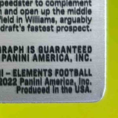 2022 Panini Elements Jameson Williams Cobalt /27 #126 Auto RC Detroit Lions - Sports Cards