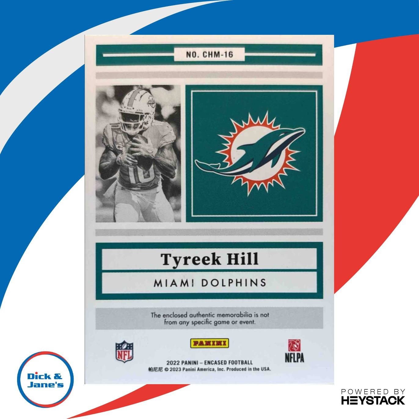 2022 Panini Encased Tyreek Hill Choice Materials Sapphire 17/50 Miami Dolphins - Sports Cards