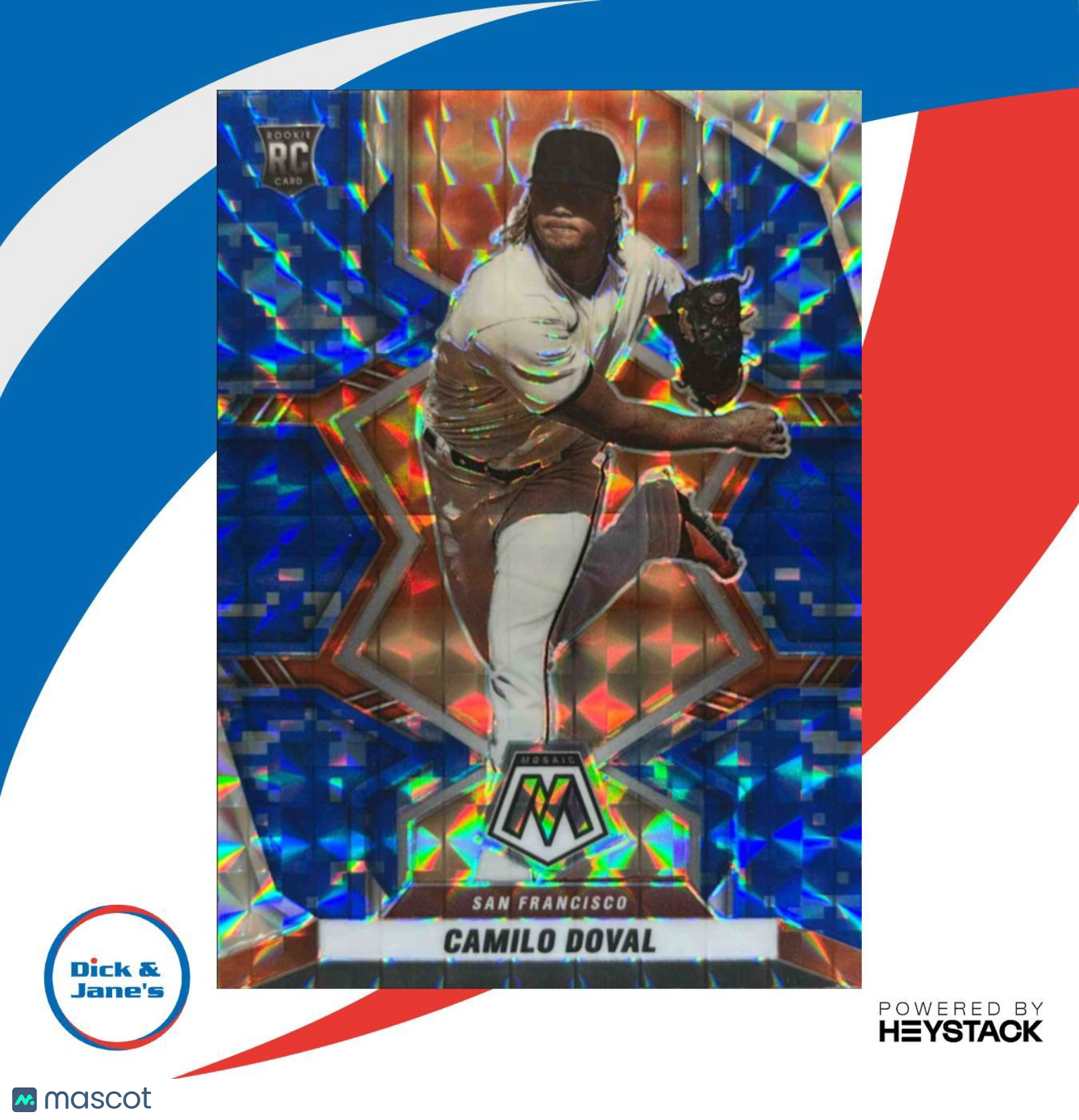 2022 Panini Mosaic Camilo Doval Blue Camo #241 RC San Francisco Giants - Sports Cards