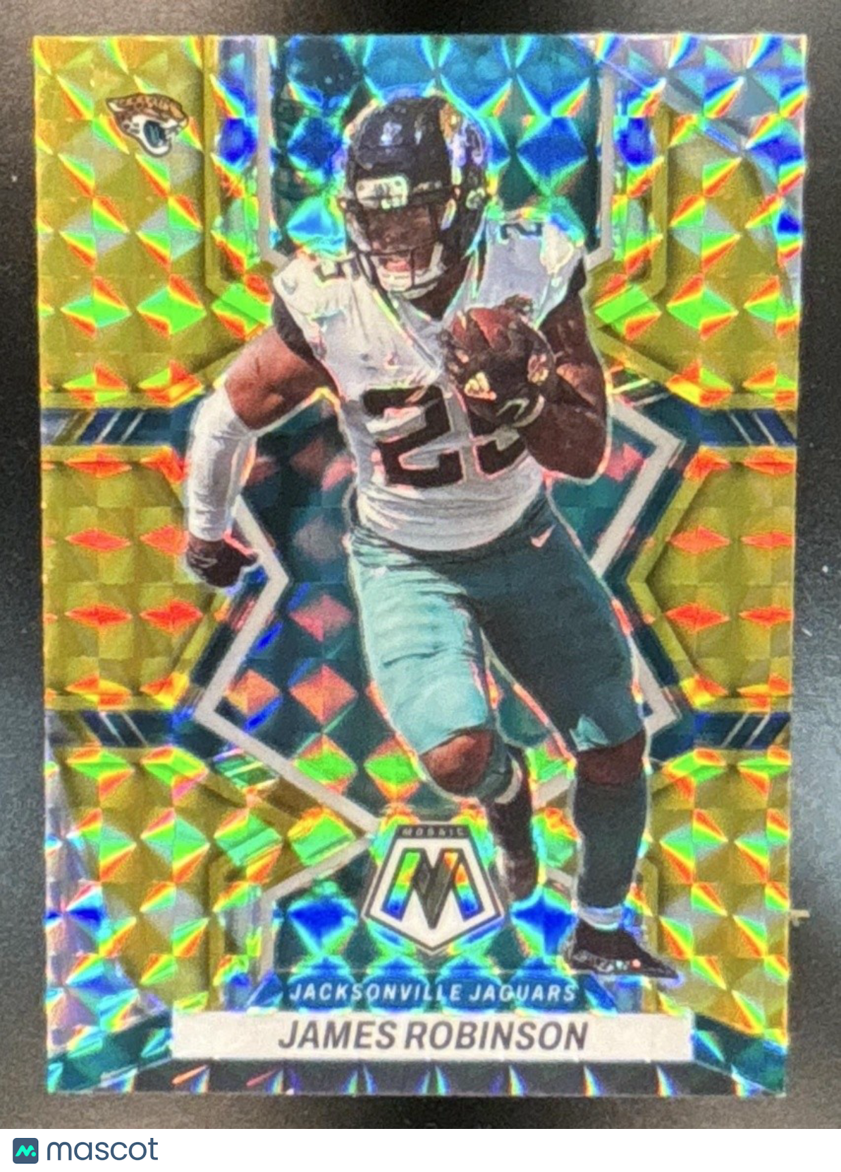 2022 Panini Mosaic James Robinson Mosaic Gold /10 #89 Jacksonville Jaguars - Sports Cards