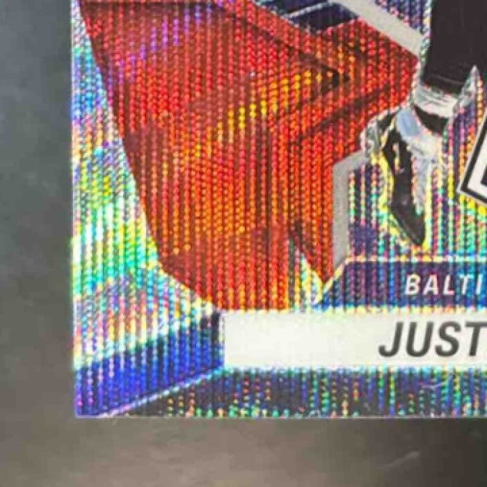 2022 Panini Mosaic Justin Tucker Mosaic Red Wave /9 #18 Baltimore Ravens - Sports Cards