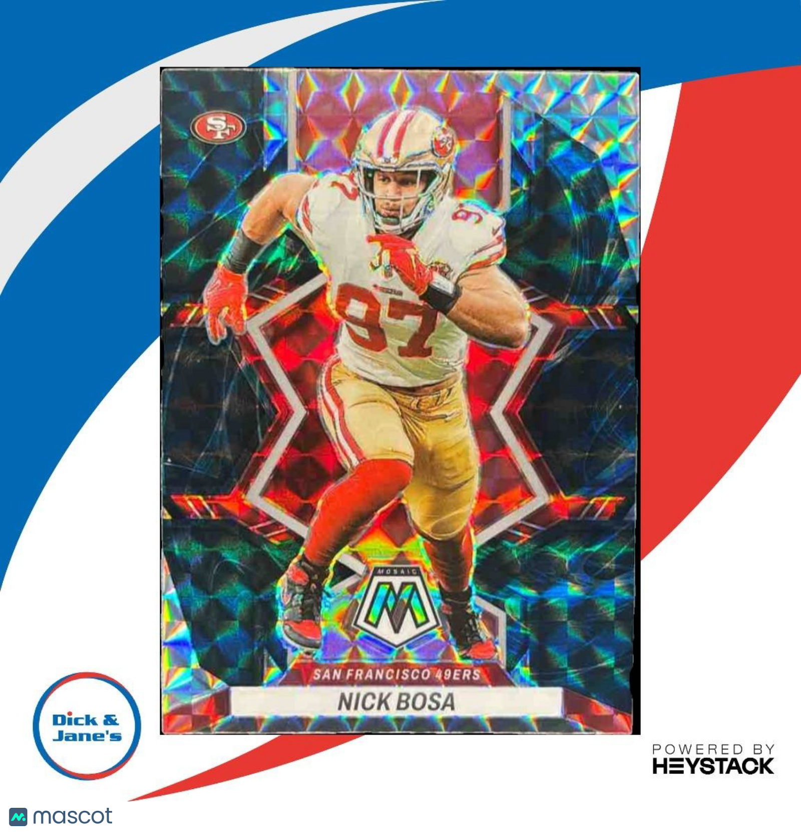 2022 Panini Mosaic Nick Bosa Mosaic Genesis #180 San Francisco 49ers - Sports Cards