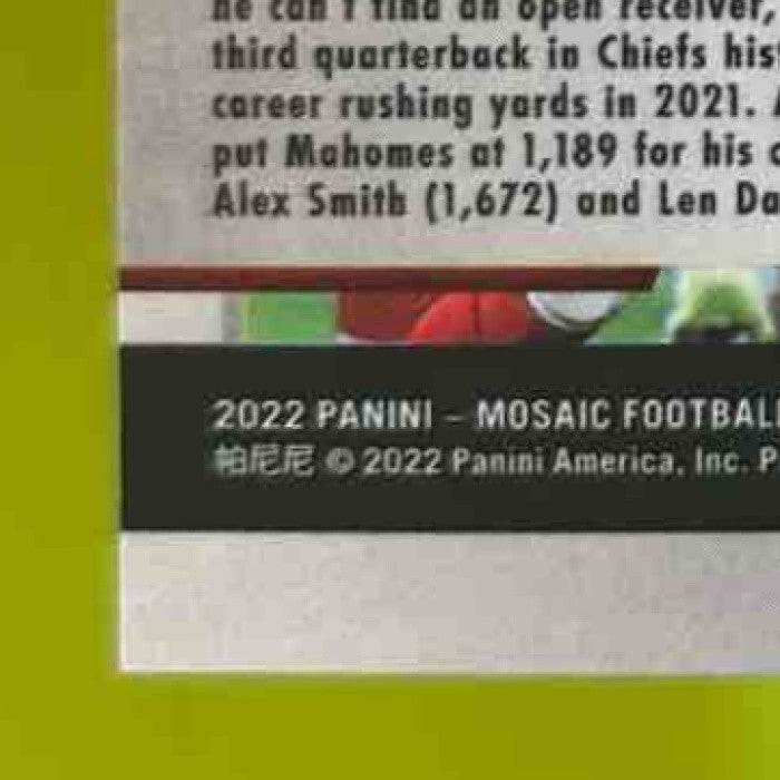 2022 Panini Mosaic Patrick Mahomes II Montage White /25 #M-2 Kansas City Chiefs - Sports Cards