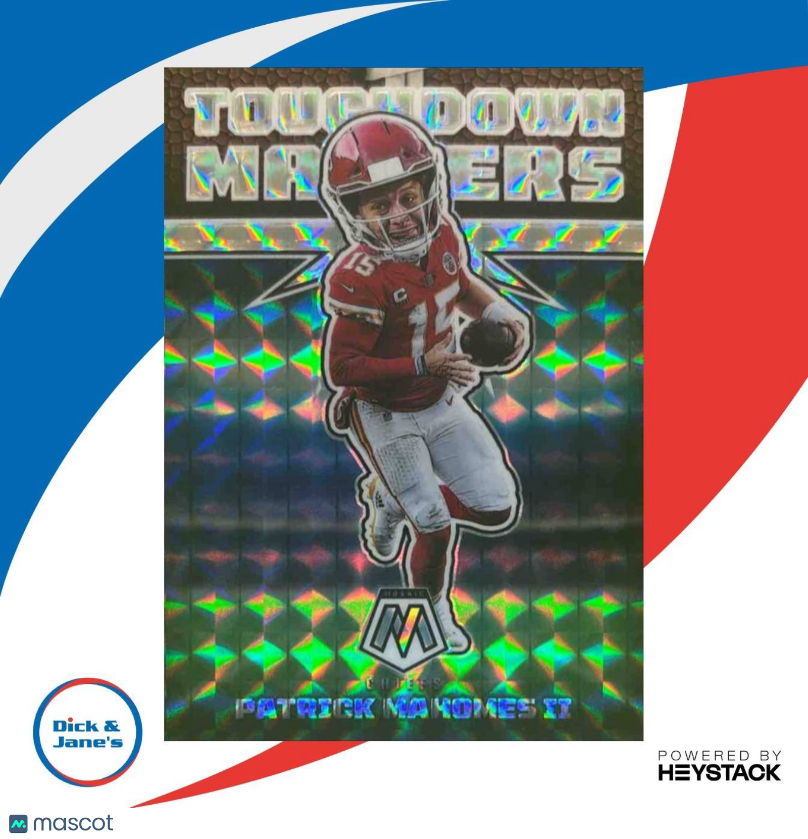 2022 Panini Mosaic Patrick Mahomes II Touchdown Masters Green #TD-8 Chiefs - Sports Cards