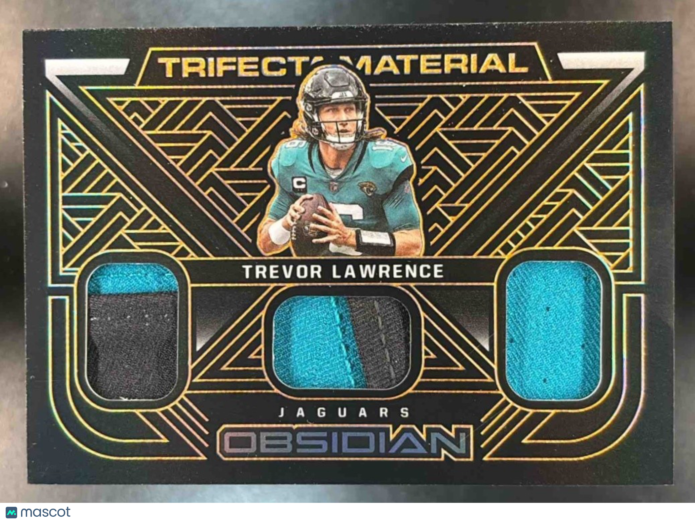 2022 Panini Obsidian Trevor Lawrence Trifecta Material /75 Jacksonville Jaguars - Sports Cards