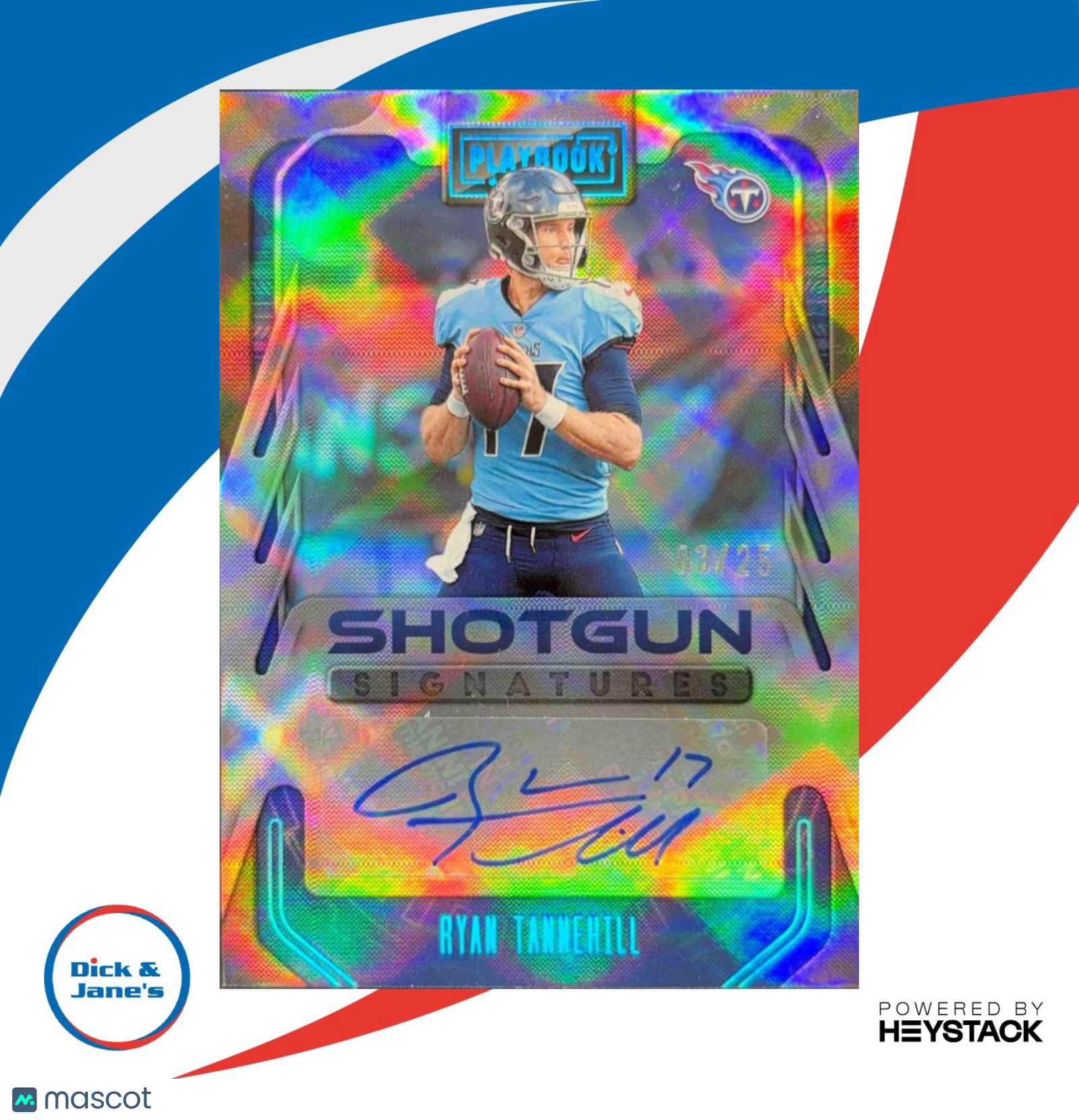 2022 Panini Playbook Ryan Tannehill Shotgun Signatures Platinum /25 Auto Titans - Sports Cards