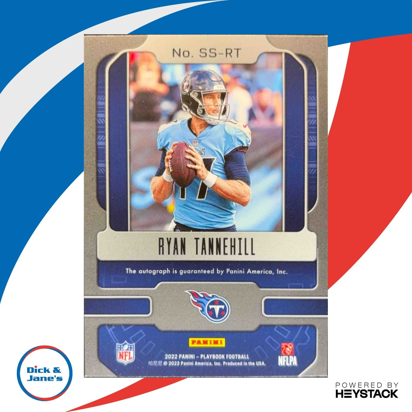 2022 Panini Playbook Ryan Tannehill Shotgun Signatures Platinum /25 Auto Titans - Sports Cards