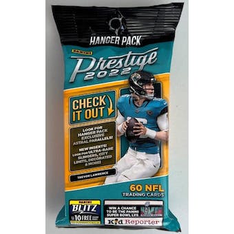 2022 Panini Prestige Football Hanger Pack (Astral Parallels!) (60 Cards) - NFL Hanger