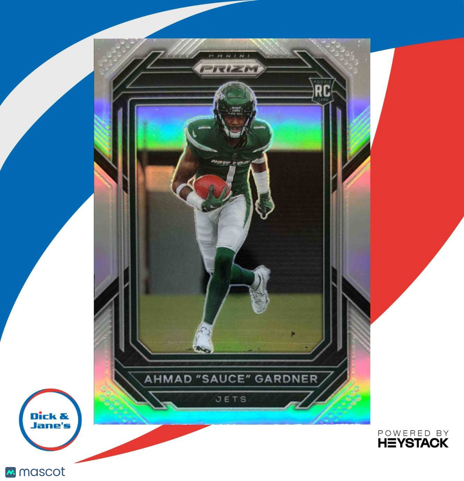 2022 Panini Prizm Ahmad ’Sauce’ Gardner Silver #341 RC New York Jets - Sports Cards