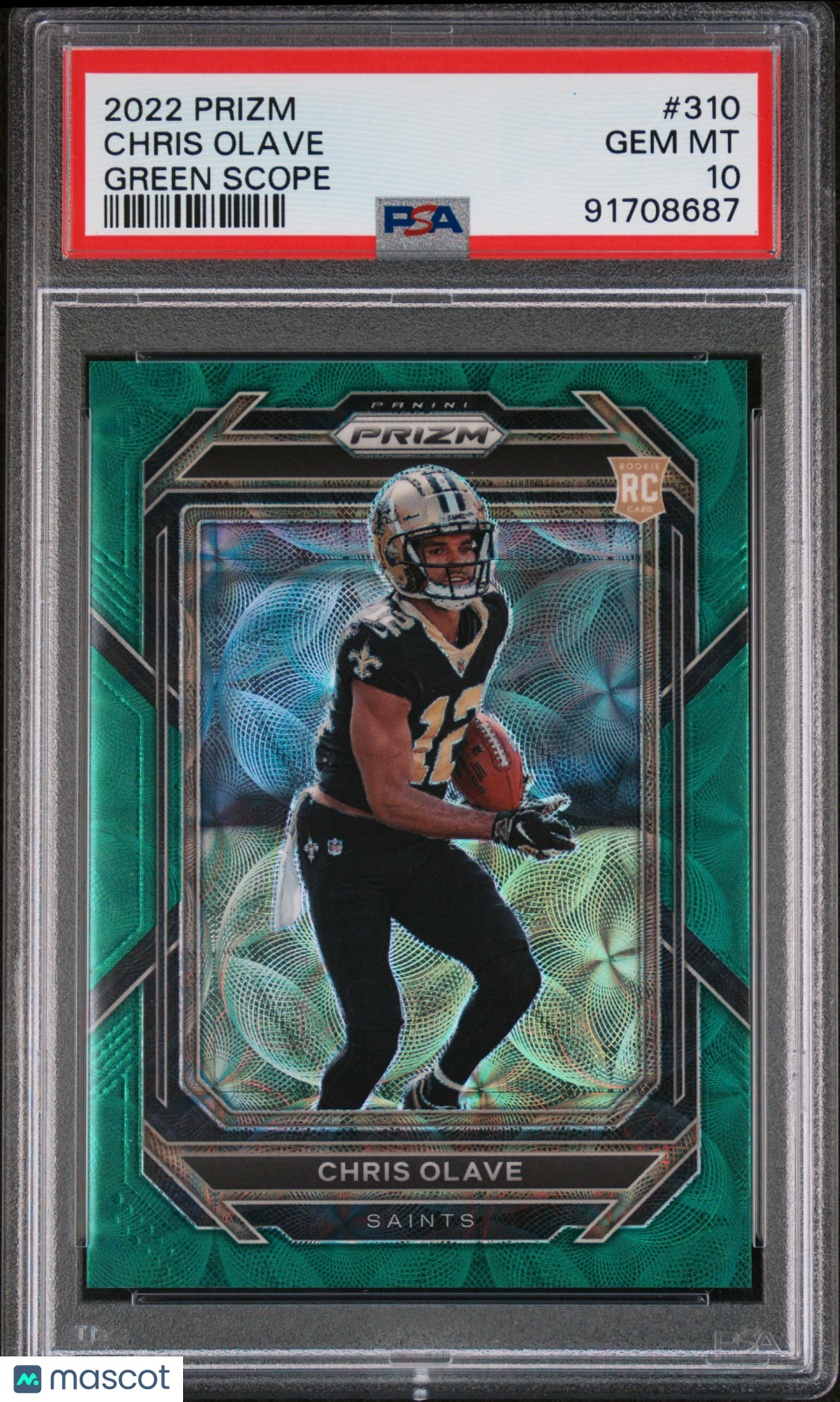 2022 Panini Prizm Chris Olave Green Scope Rookie #310