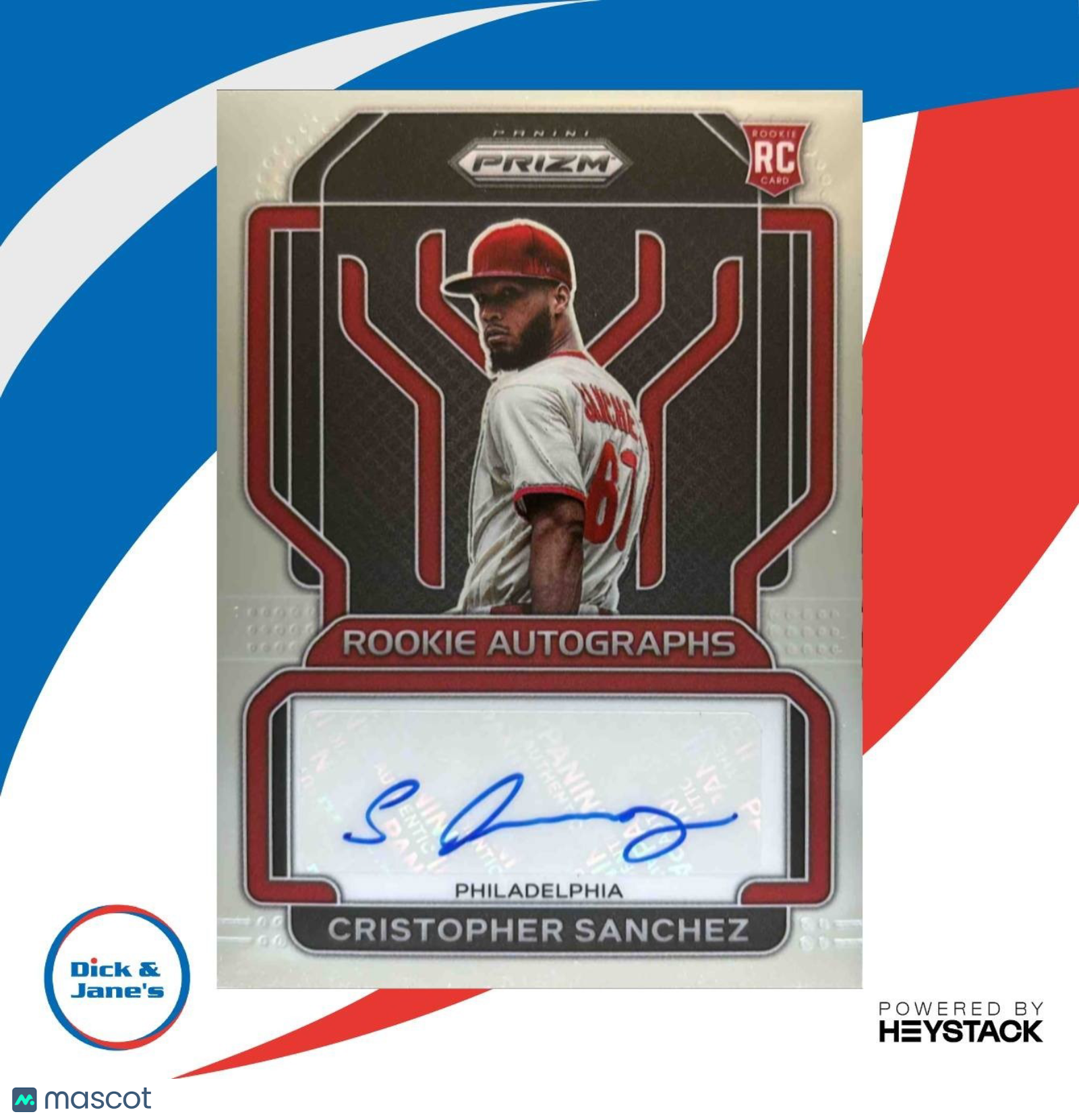 2022 Panini Prizm Cristopher Sanchez Rookie Auto #RA-SZ RC Philadelphia Phillies - Sports Cards