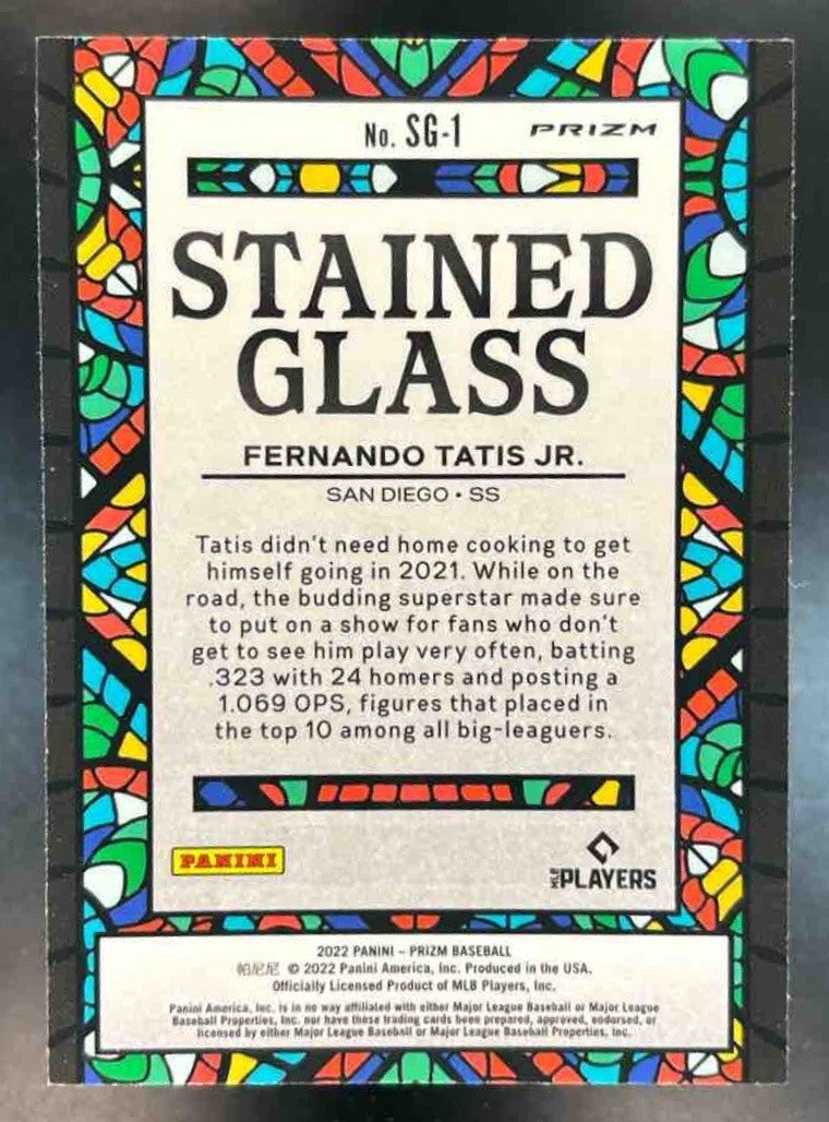 2022 Panini Prizm Fernando Tatis Jr. Stained Glass Red/White/Blue Padres - Sports Cards