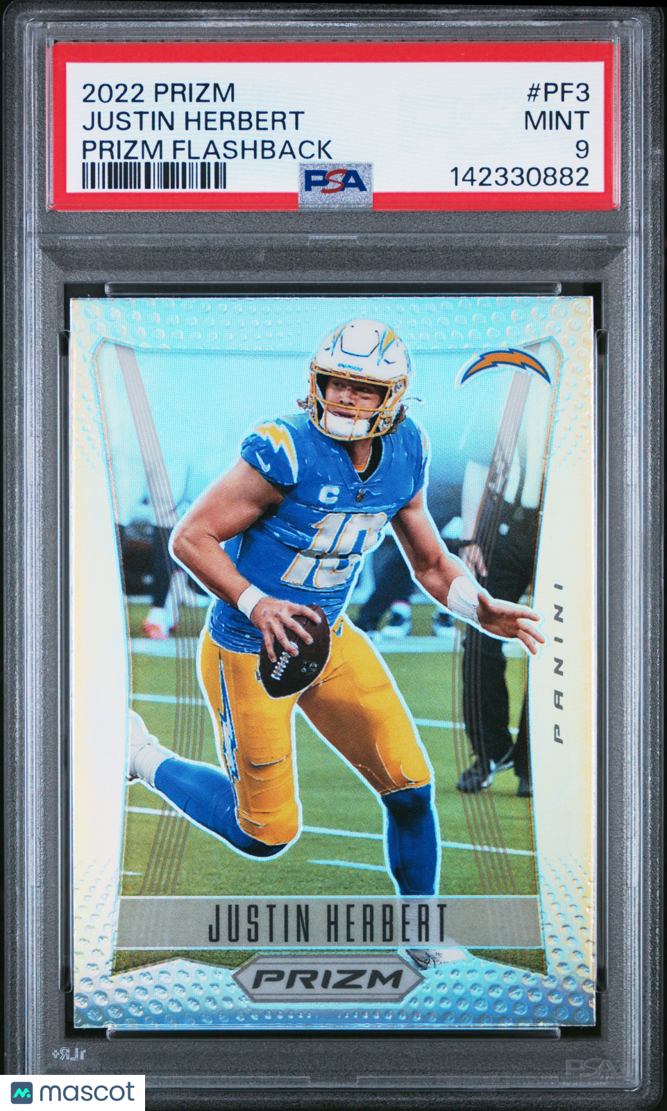 2022 Panini Prizm Prizm Flashback Justin Herbert #PF3 PSA 9 MINT Chargers - Graded Sports Cards