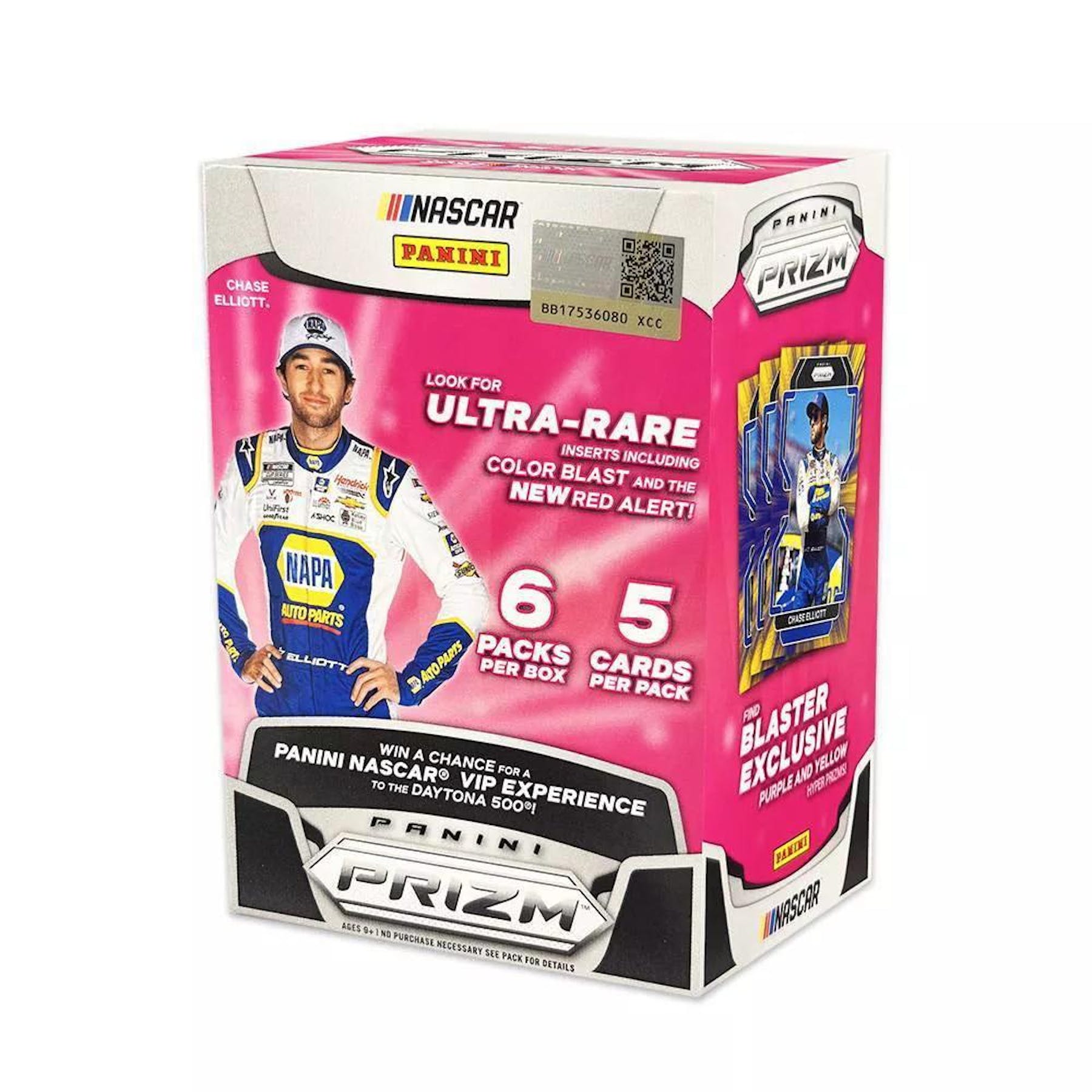 2022 Panini Prizm Racing 6-Pack Blaster Box (Purple and Yellow Hyper Prizms!) - NASCAR Blaster Box