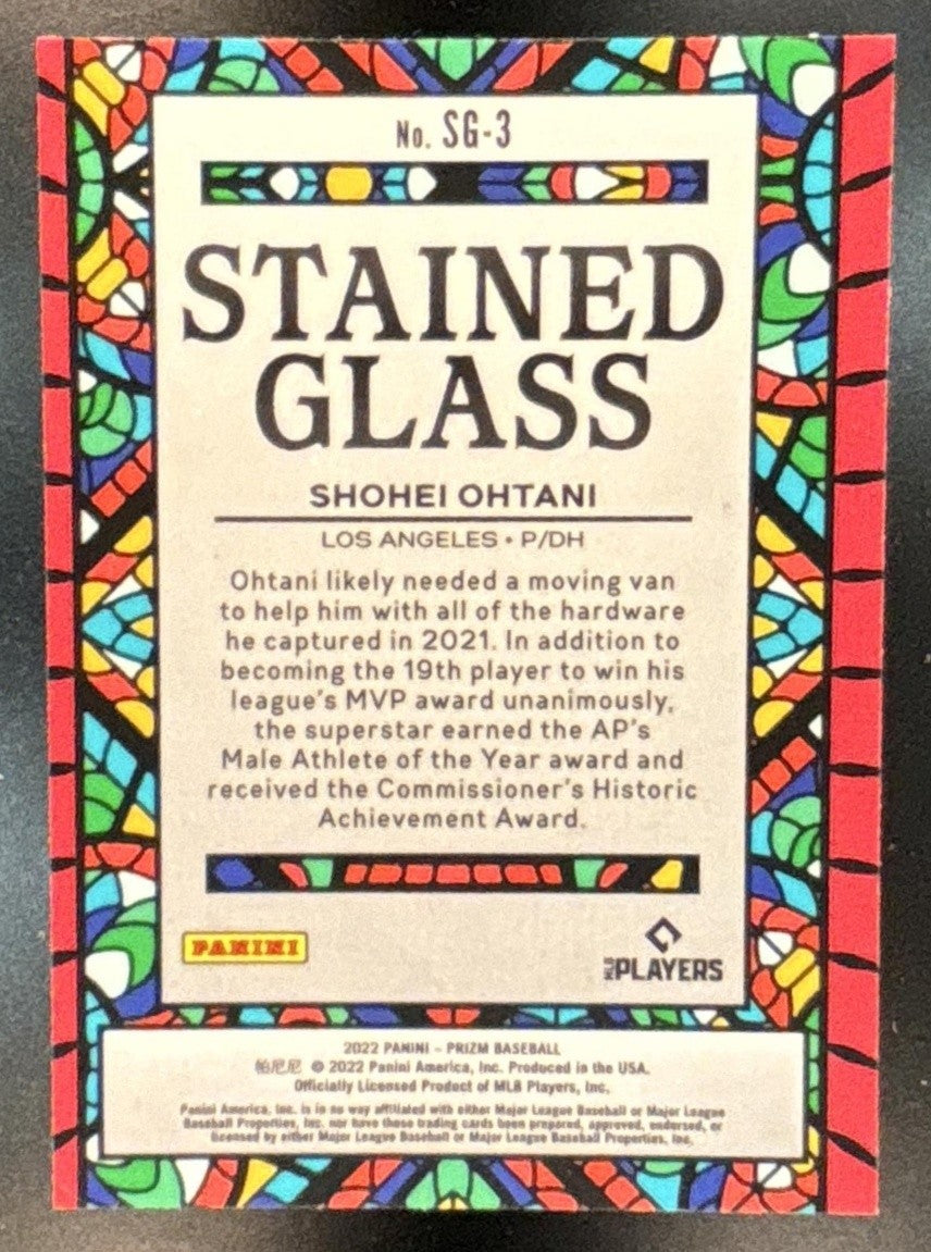 2022 Panini Prizm Shohei Ohtani Stained Glass #SG-3 Los Angeles Angels - Sports Cards