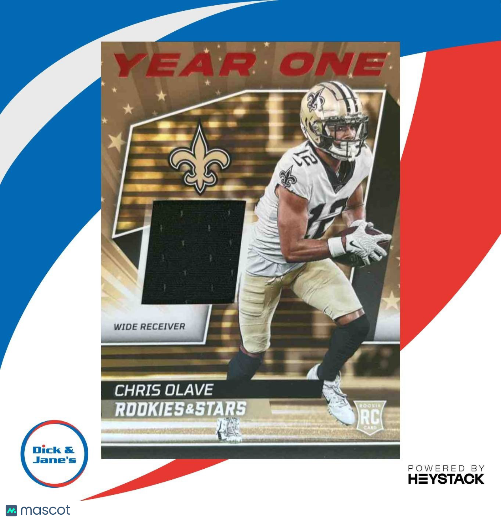 2022 Panini Rookies & Stars Chris Olave Year One MEM RC New Orleans Saints - Sports Cards