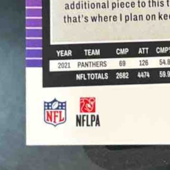 2022 Panini Score Cam Newton Gold Zone /50 #48 Carolina Panthers - Sports Cards