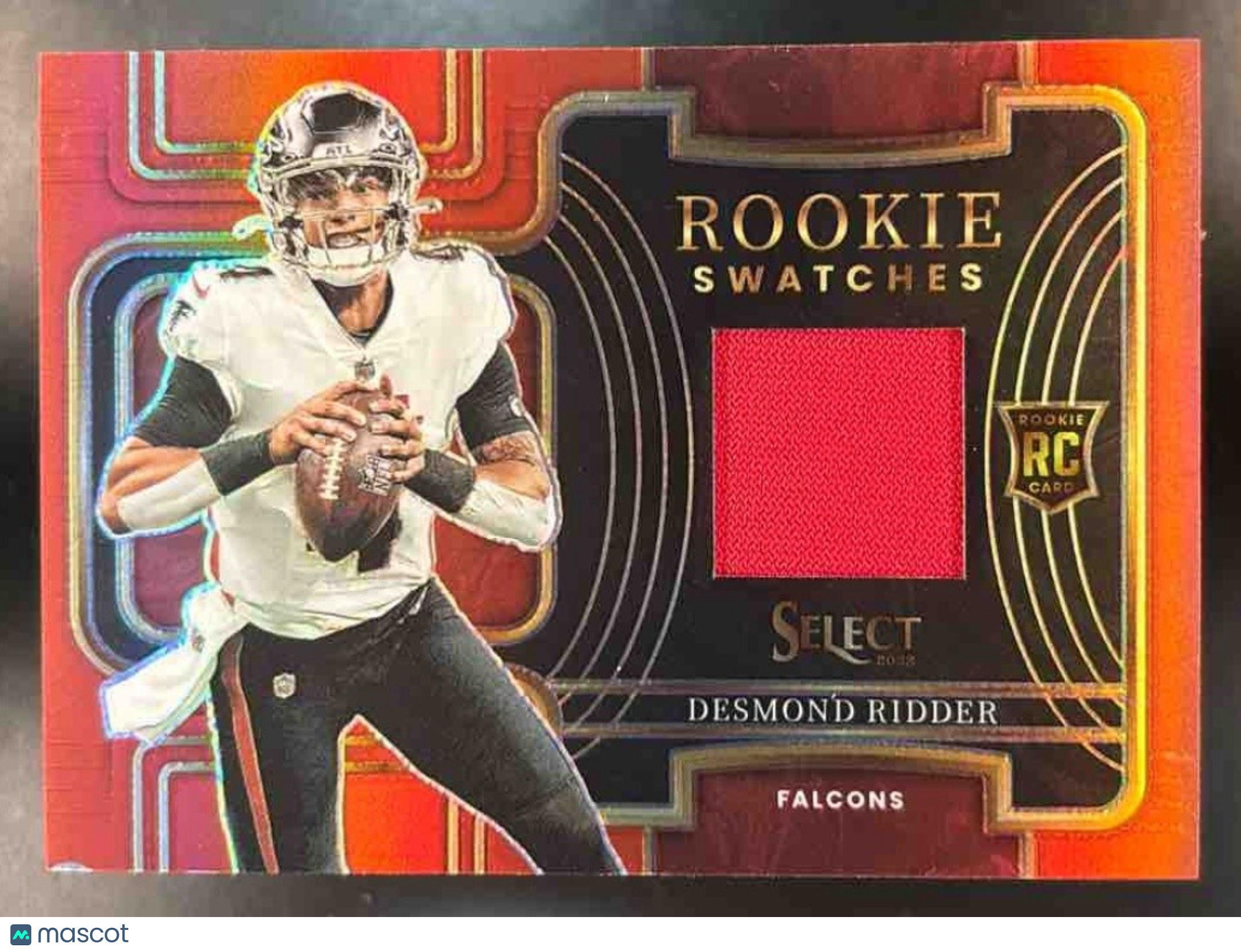 2022 Panini Select Desmond Ridder Rookie Swatches Red MEM RC Atlanta Falcons - Sports Cards