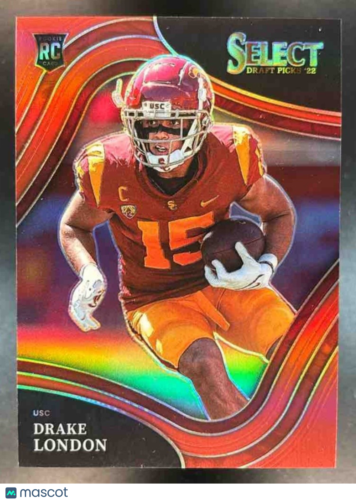 2022 Panini Select Drake London Maroon Prizm /149 #35 RC Atlanta Falcons - Sports Cards