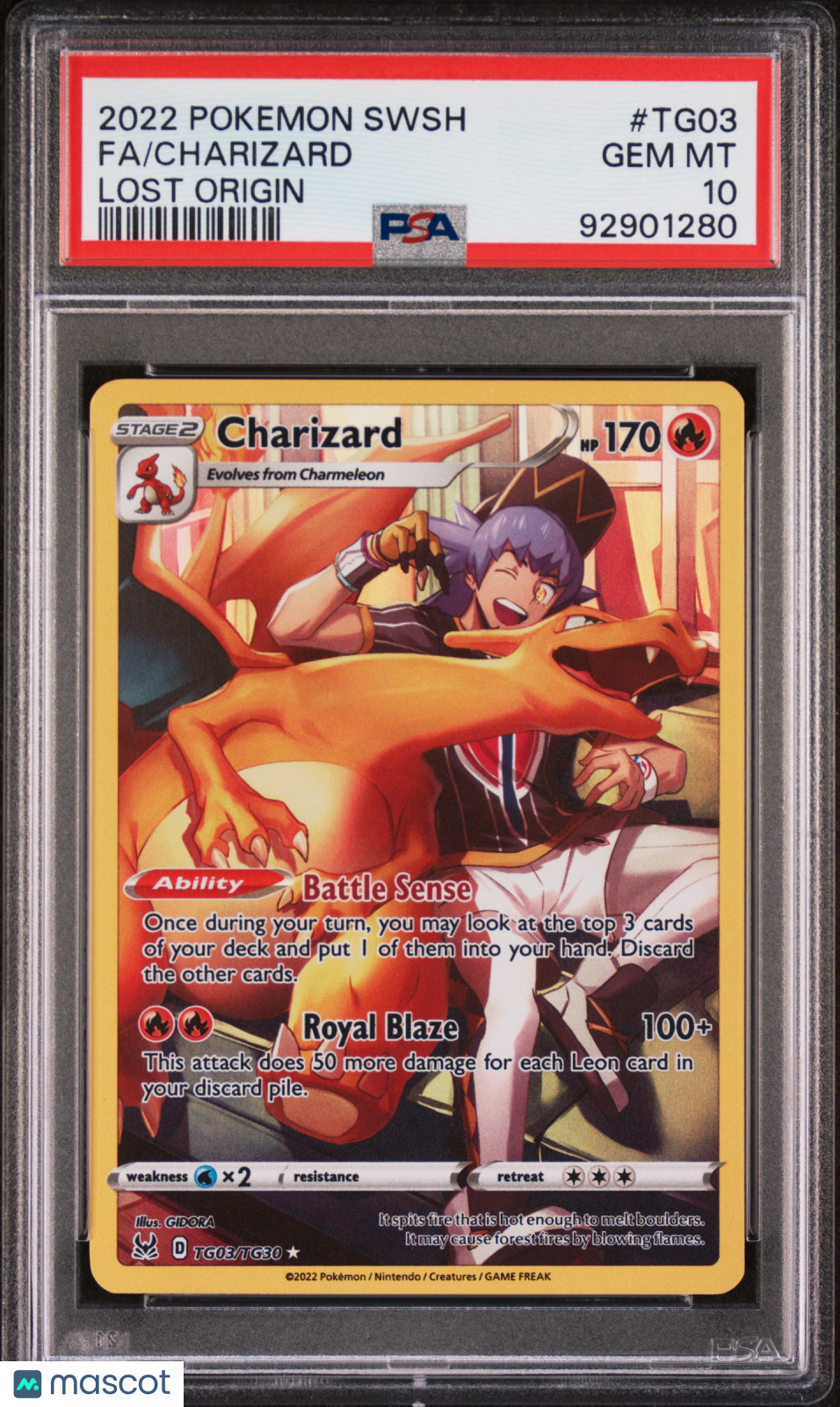 2022 Pokemon Sword & Shield Lost Origin Charizard #TG03 FA PSA 10 GEM MINT - Graded TCG/CCG