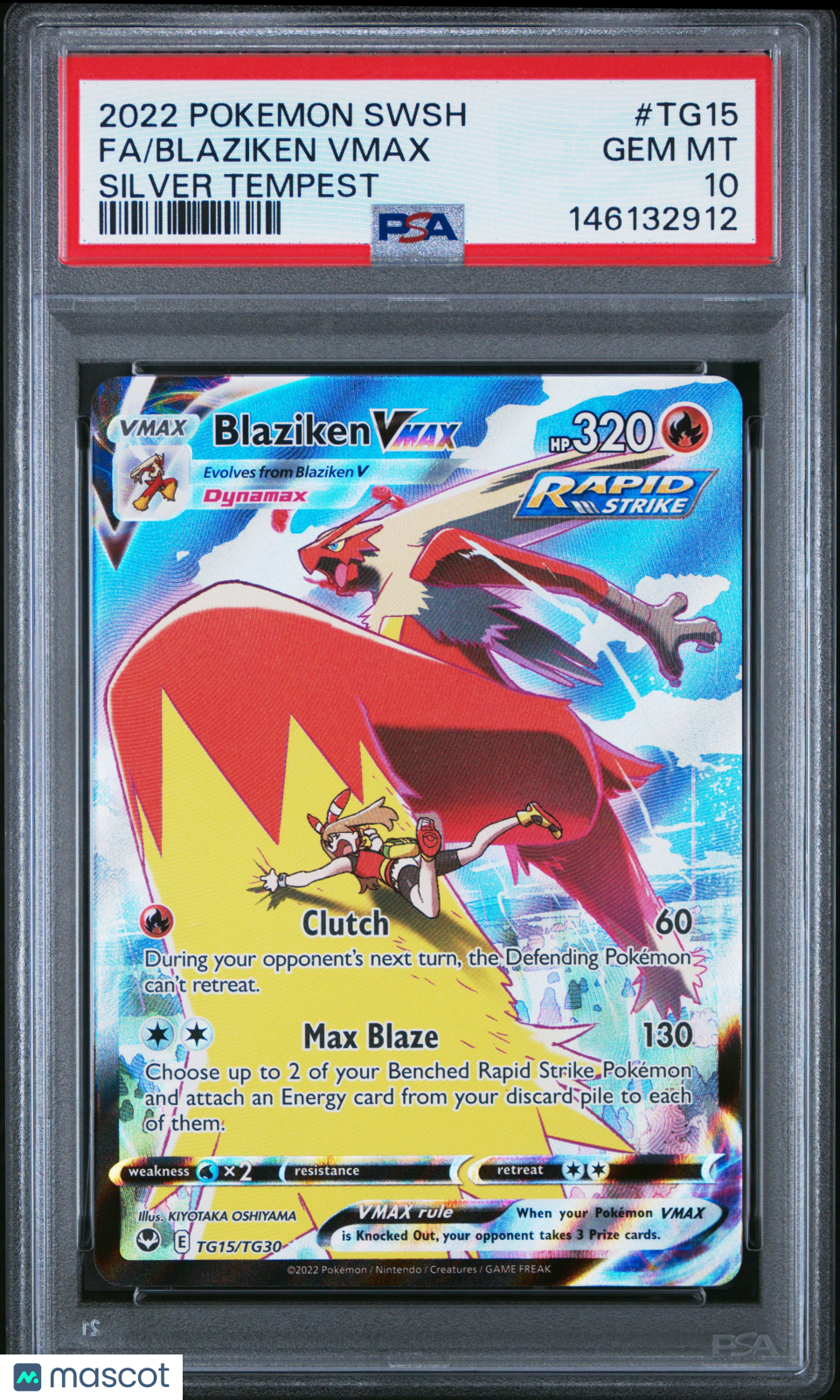 2022 Pokemon Sword & Shield Silver Tempest Blaziken VMAX PSA 10 - Graded TCG/CCG