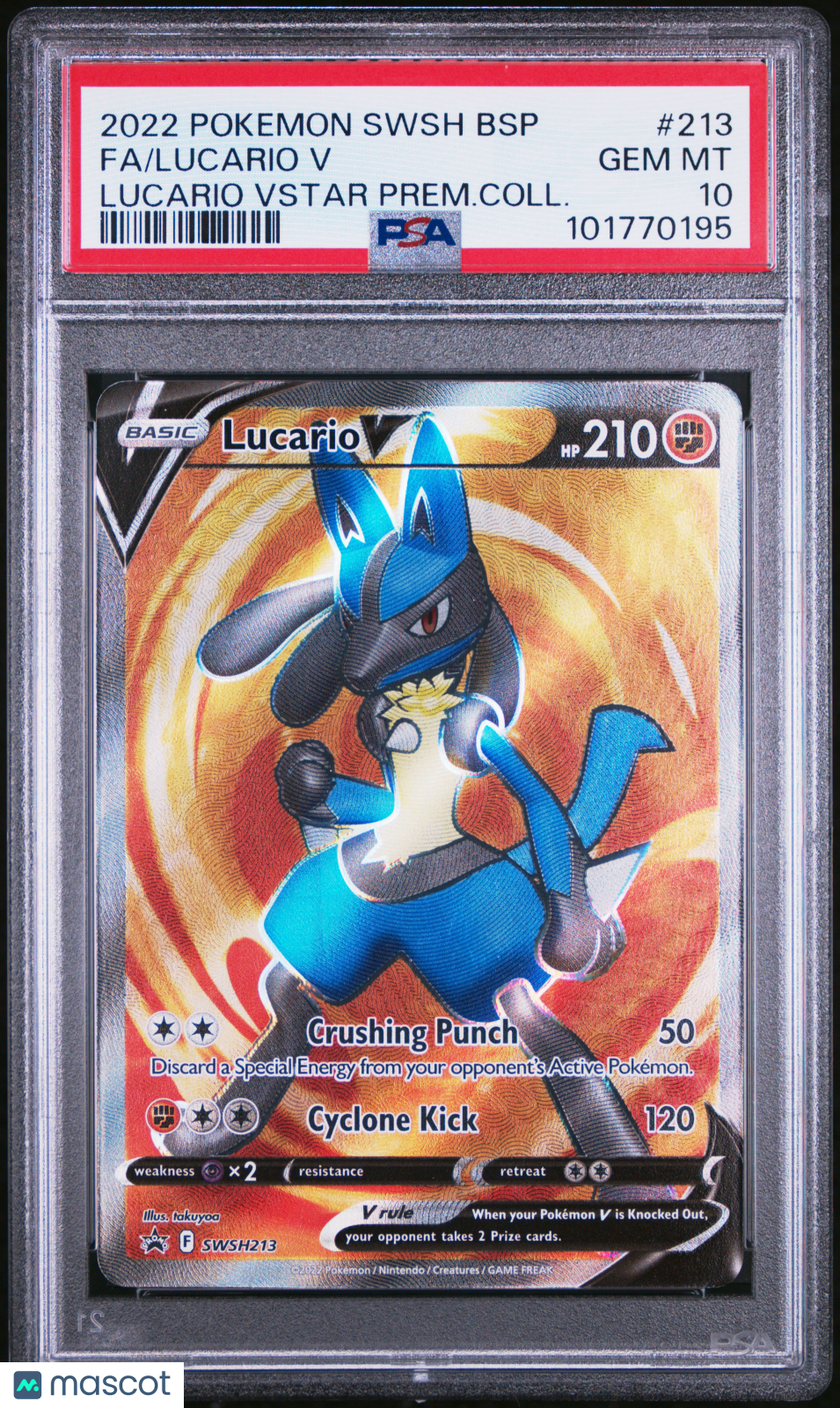 2022 Pokemon SWSH Black Star Promo Lucario V #213 FA