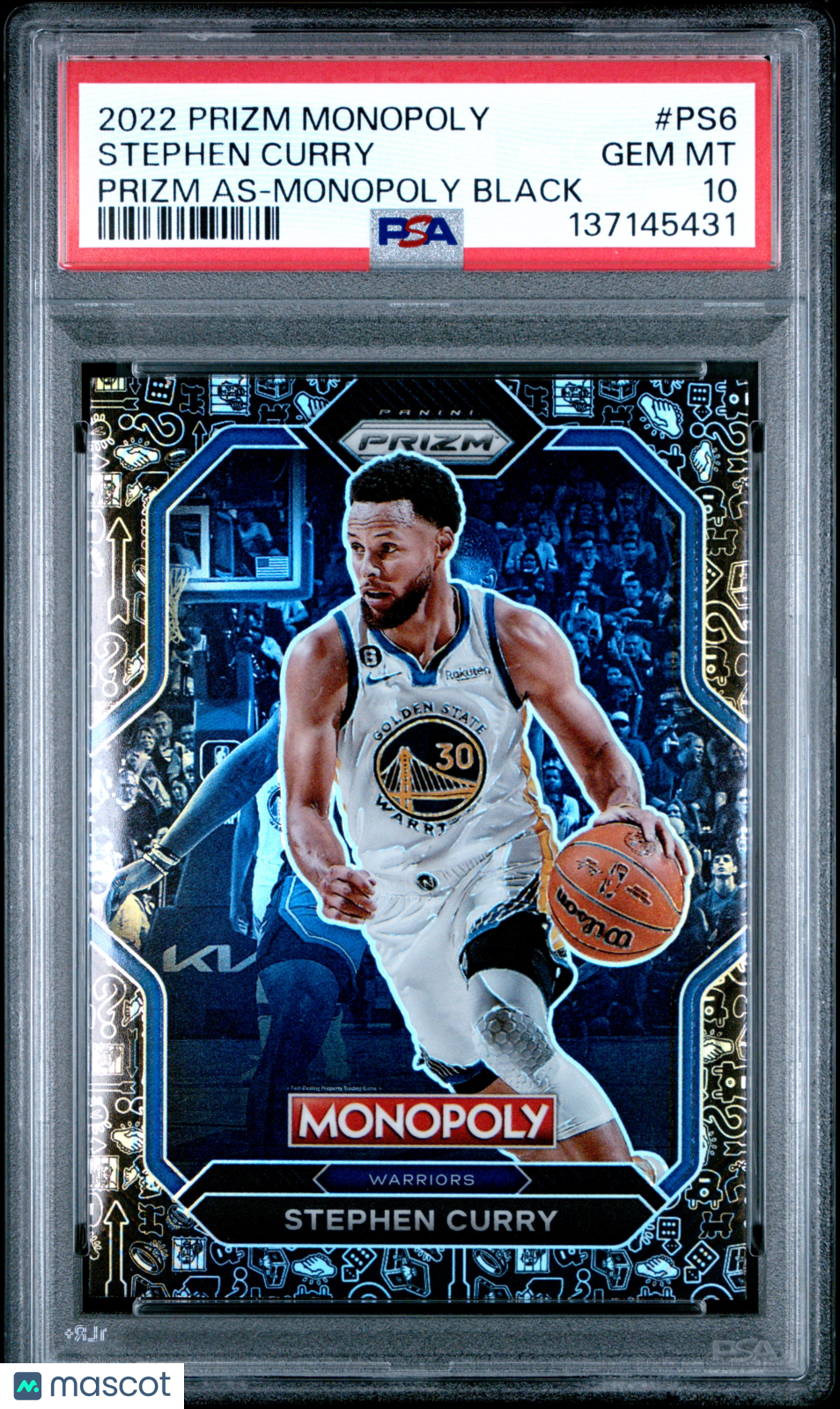 2022 Prizm Monopoly Prizm All-Stars Stephen Curry As Black PSA 10 GEM MINT - Graded Sports Cards