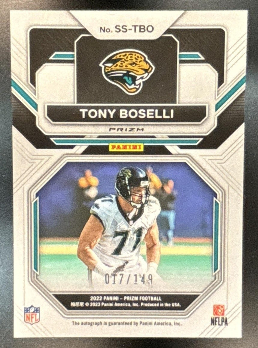 2022 Prizm Tony Boselli Sensational Signatures /149 Auto Jacksonville Jaguars - Sports Cards
