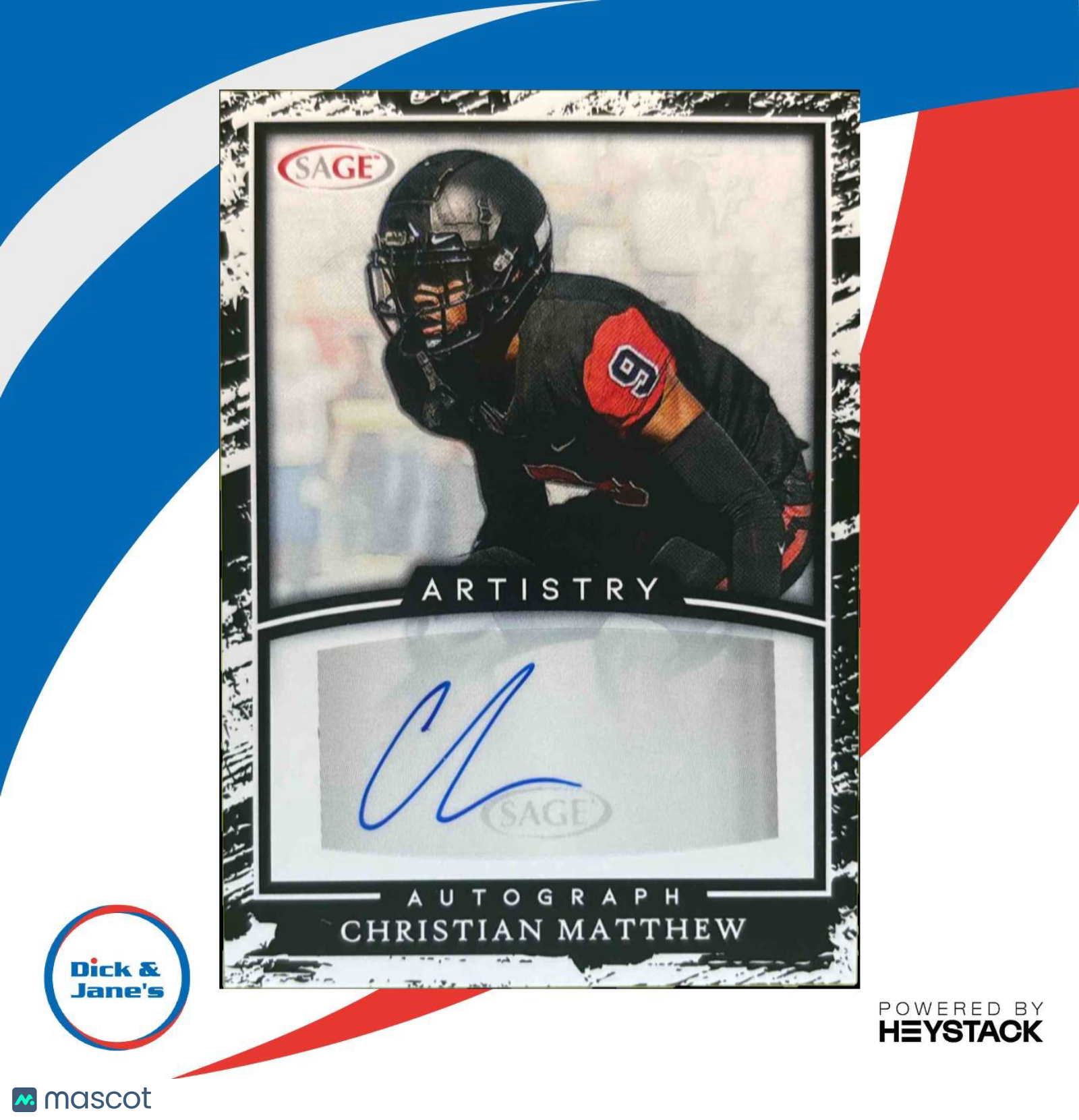 2022 SAGE Artistry Christian Matthew Auto White #A-CM2 - Sports Cards