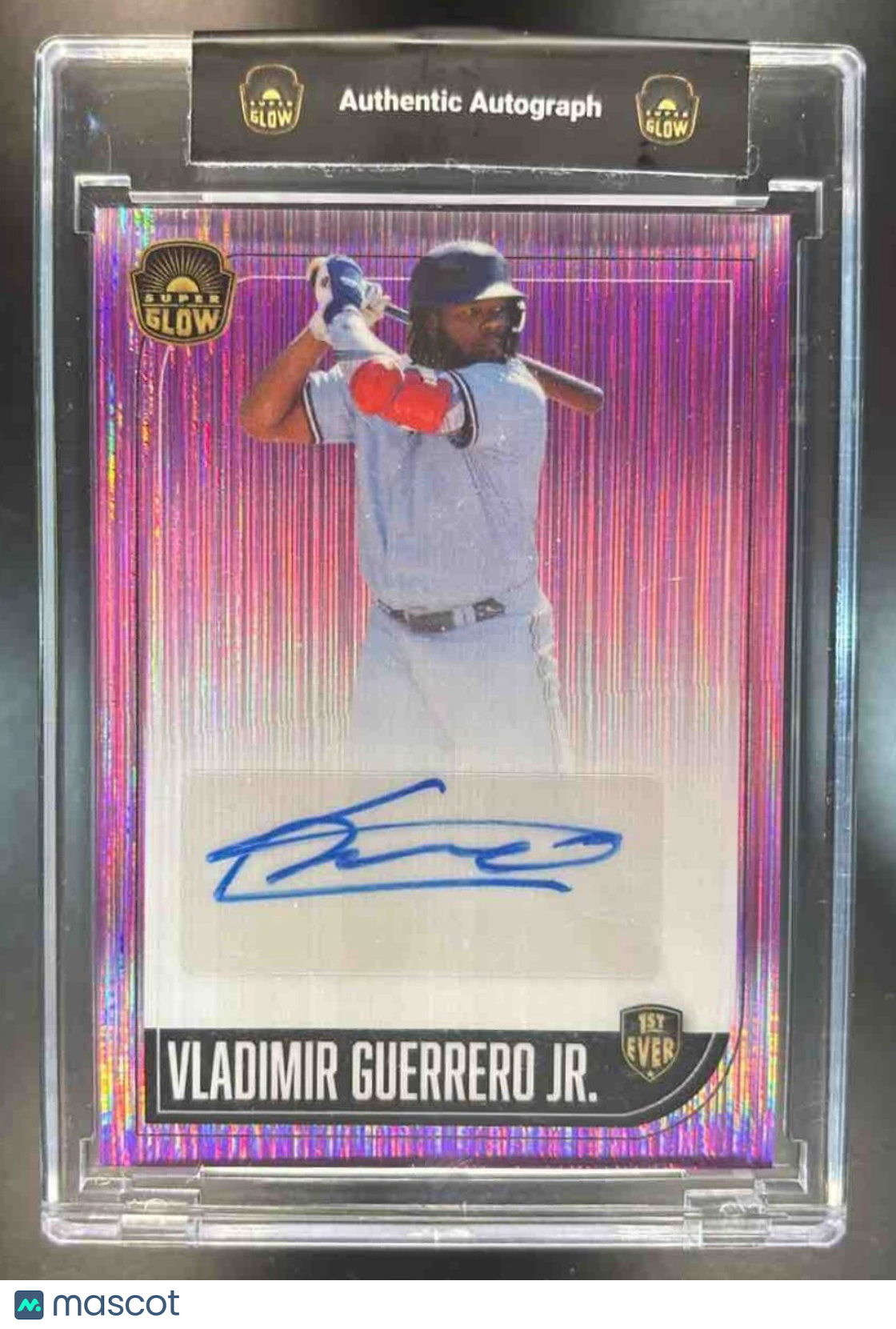 2022 Super Glow VLADIMIR GUERRERO JR Auto 1st Gen Purple 1/1 Blue Jays - Sports Cards