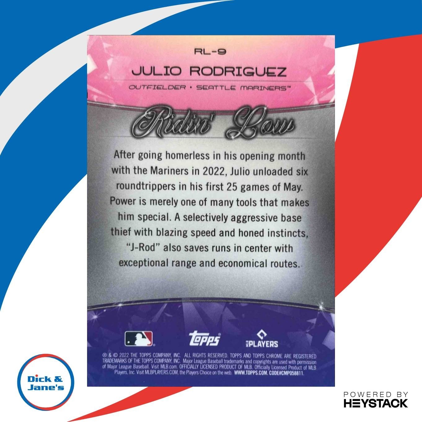 2022 Topps Chrome Ben Baller Edition Julio Rodriguez Ridin’ Low Seattle Mariners - Sports Cards