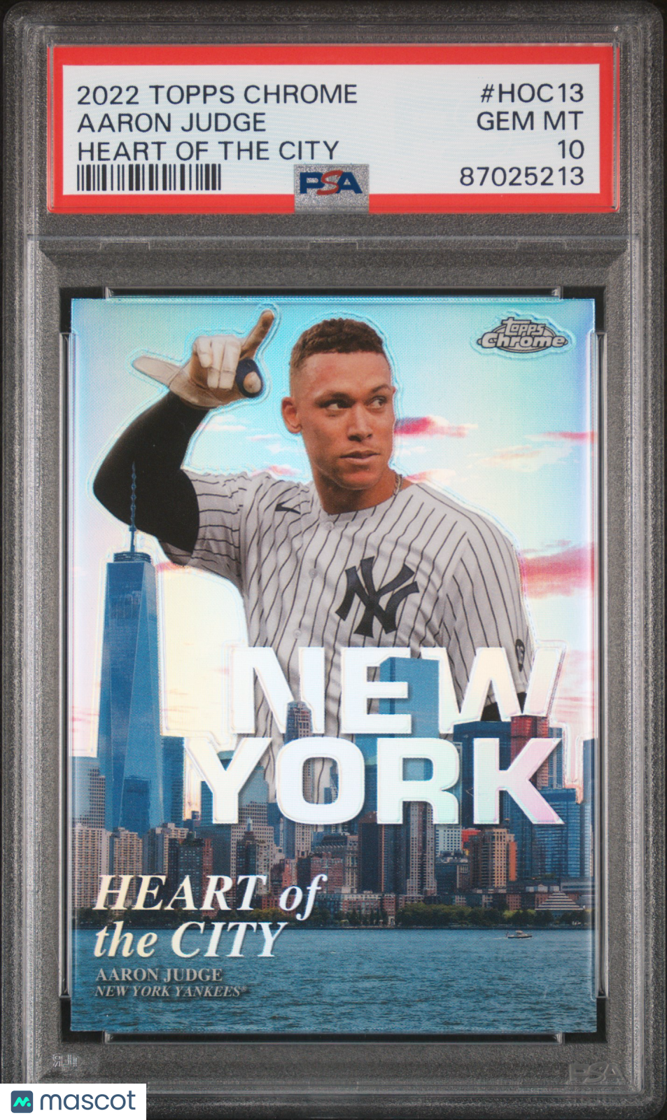 2022 Topps Chrome Heart Of The City Aaron Judge #HOC13 PSA 10 - Graded Sports Cards