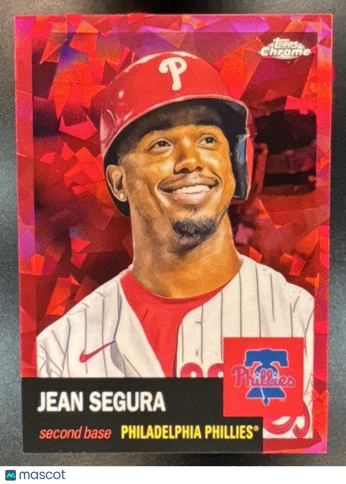 2022 Topps Chrome Platinum Anniversary Jean Segura Red Atomic /100 #499 Phillies - Sports Cards