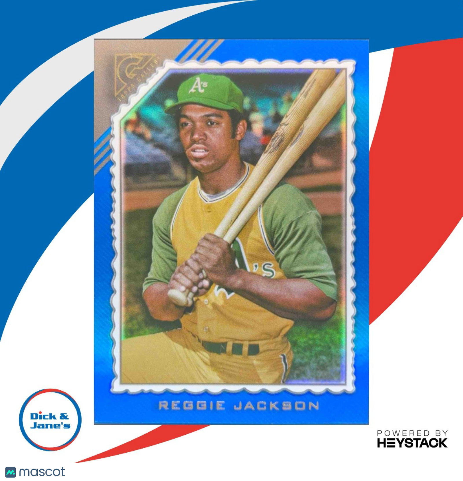 2022 Topps Gallery Reggie Jackson Blue 40/75 #92 Oakland Athletics - Sports Cards