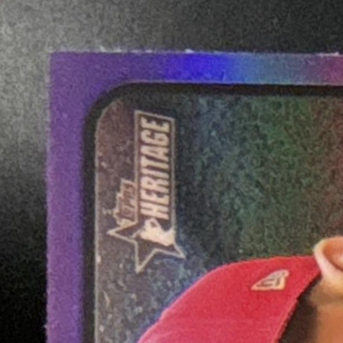 2022 Topps Heritage Rhys Hoskins Chrome Purple Refractor #326 Phillies - Sports Cards