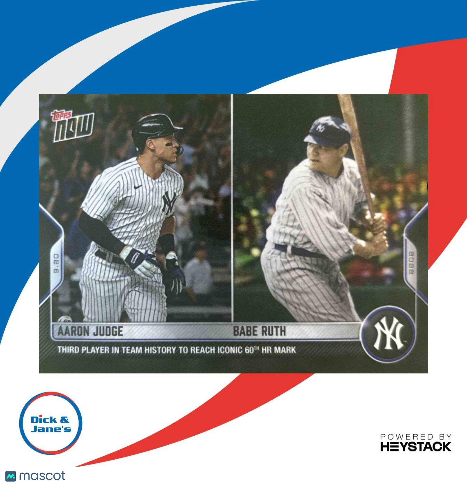 2022 Topps Now Aaron Judge Babe Ruth #931 New York Yankees - Sports Cards