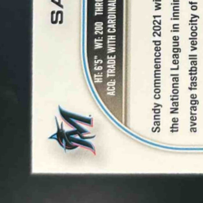 2022 Topps Sandy Alcantara Gold 1176/2022 #606 Miami Marlins - Sports Cards