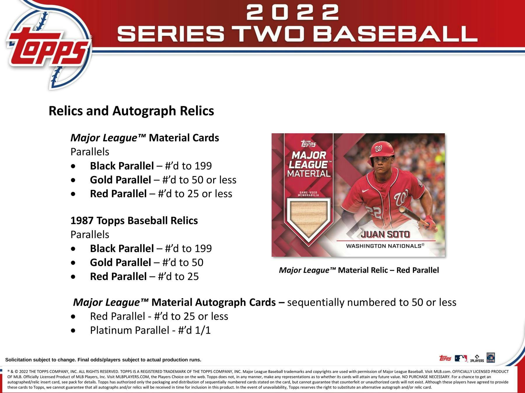 2022 Topps Series 2 Baseball 7-Pack Blaster Box (Commemorative Relic Card!) - MLB Hobby Box
