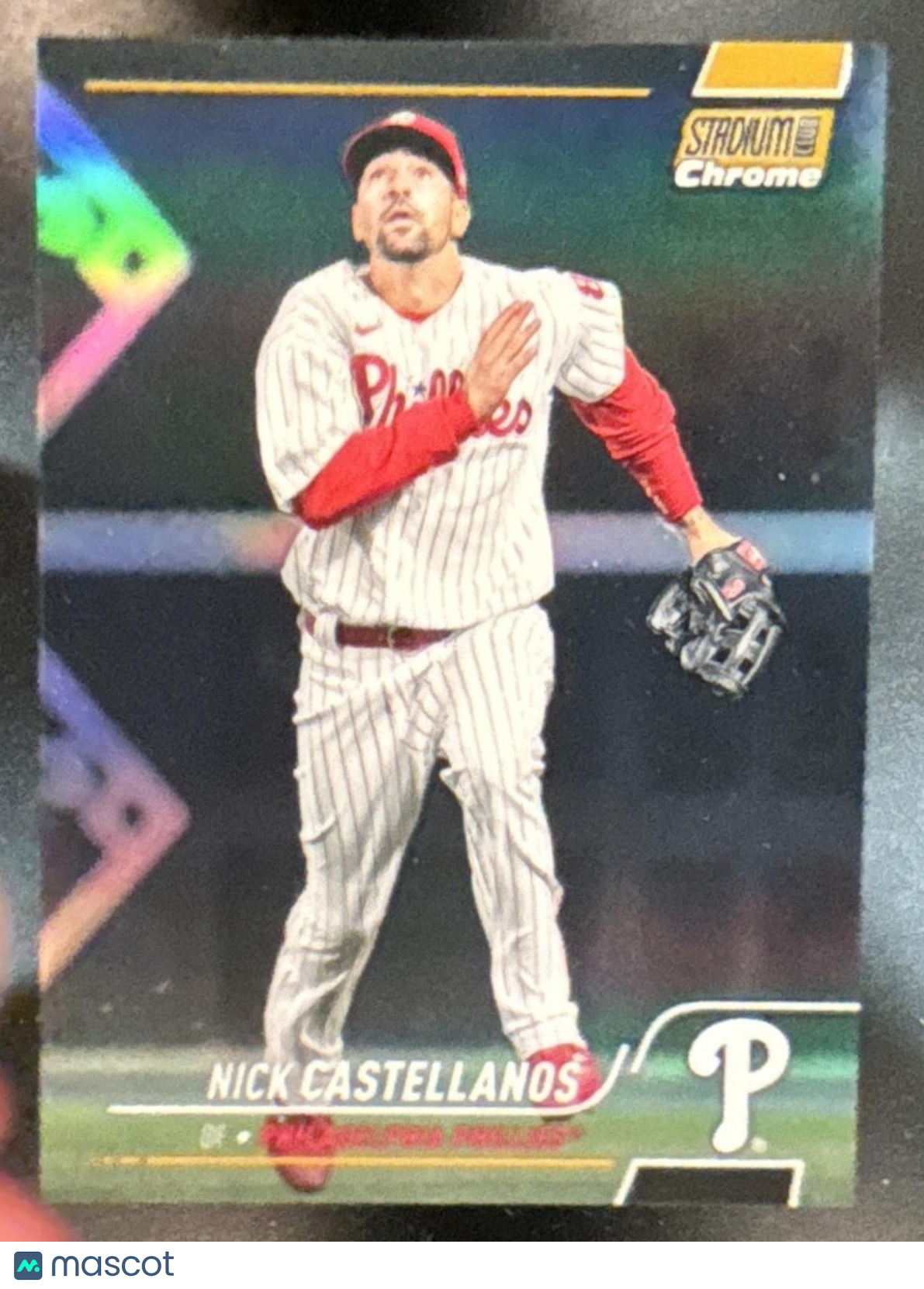 2022 Topps Stadium Club Chrome Nick Castellanos Gold /50 #17 Phillies - Sports Cards