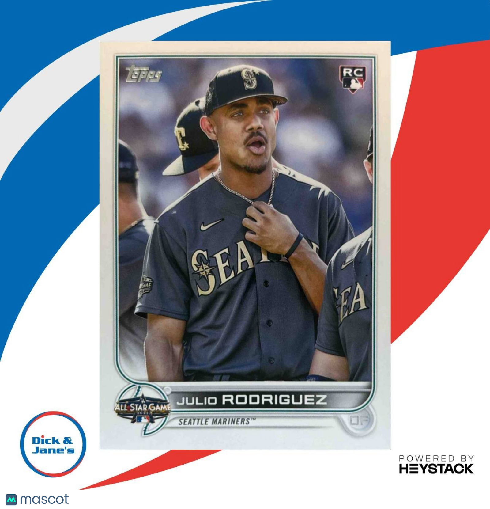 2022 Topps Update Julio Rodriguez MLB All-Star Game #ASG-26 RC Seattle Mariners - Sports Cards