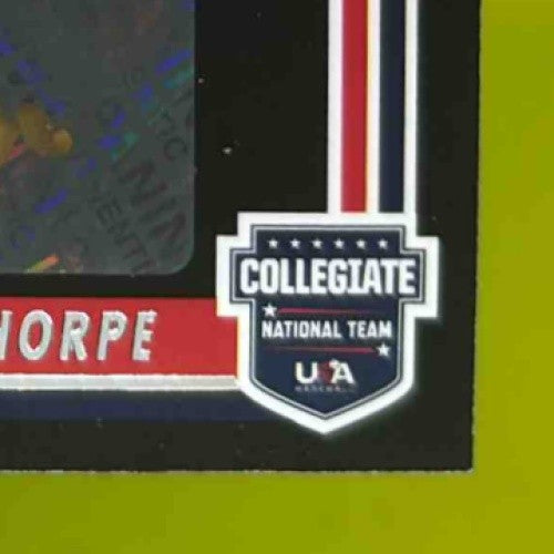 2022 USA Stars & Stripes Drew Thorpe Silhouette Signature Jersey Black Gold /75 - Sports Cards
