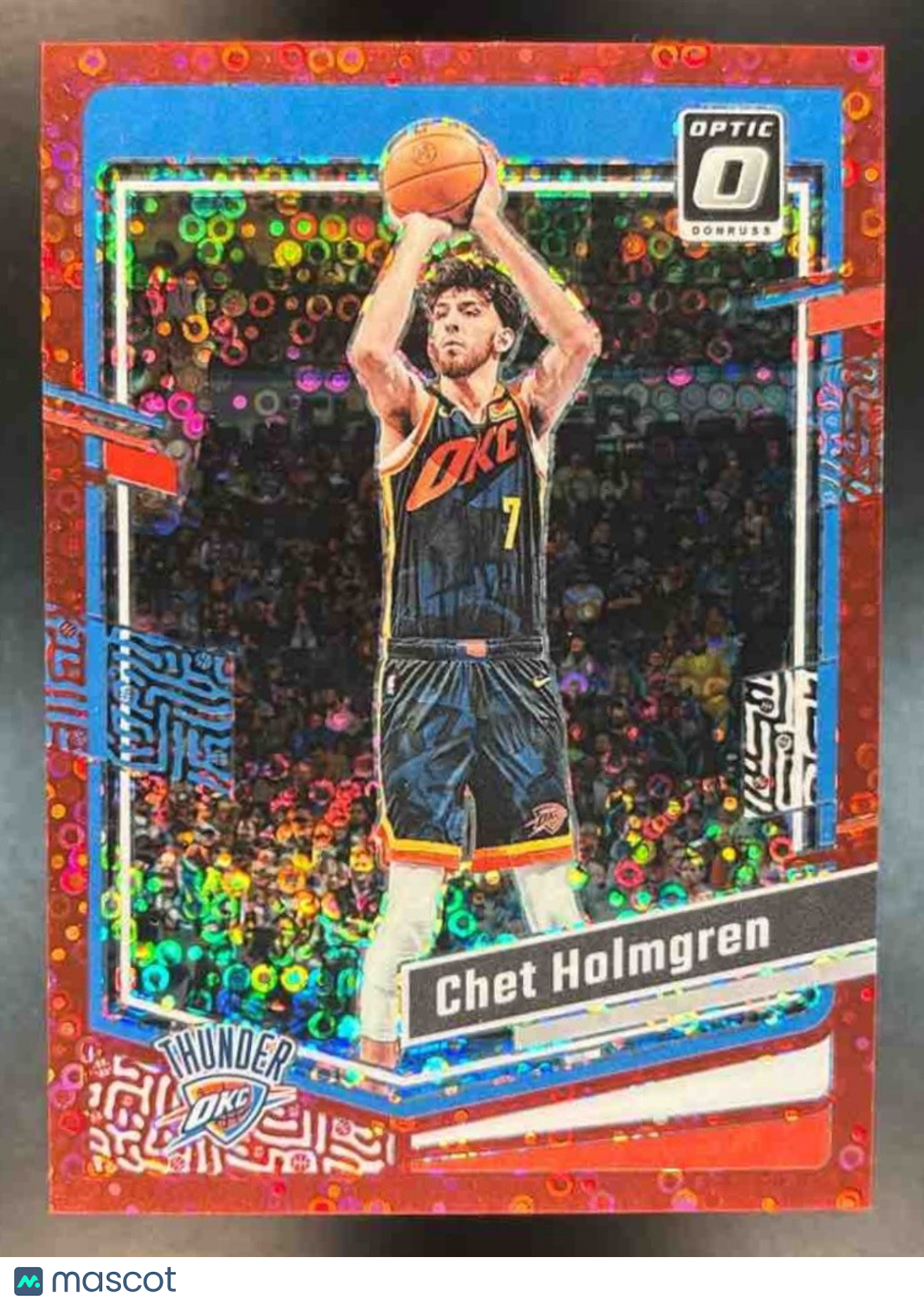2023-24 Donruss Optic Chet Holmgren Fast Break Red /75 #114 Thunder - Sports Cards