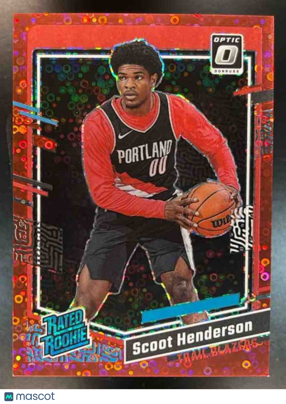 2023-24 Donruss Optic Scoot Henderson Fast Break Red /75 #239 RC Blazers - Sports Cards