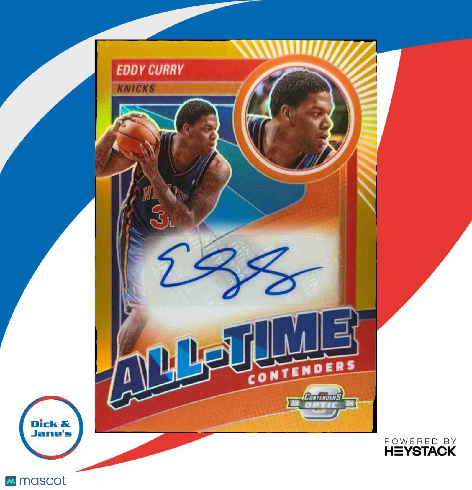 2023-24 Panini Contenders Optic Eddy Curry All-Time Auto Gold /10 - Sports Cards