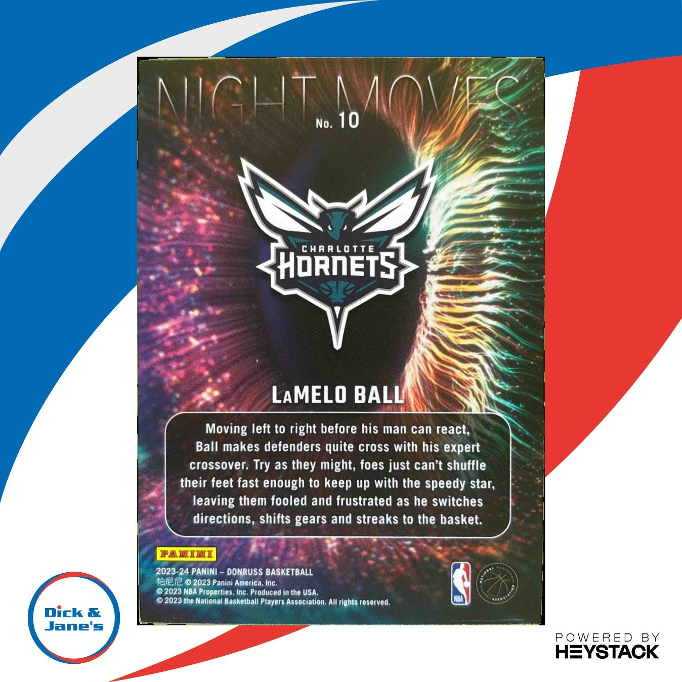 2023-24 Panini Donruss LaMelo Ball Night Moves #10 Charlotte Hornets - Sports Cards