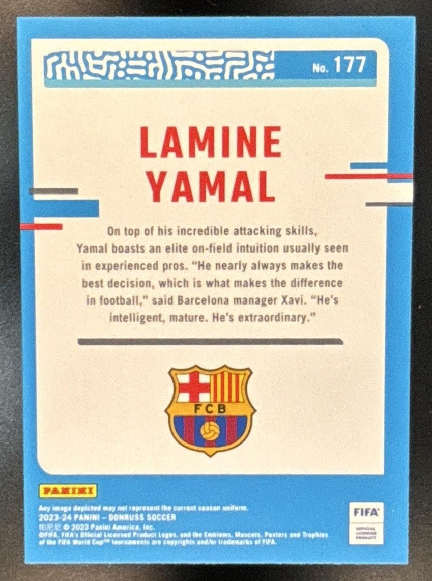 2023-24 Panini Donruss Lamine Yamal Diamond #177 Rated Rookie FC Barcelona - Sports Cards