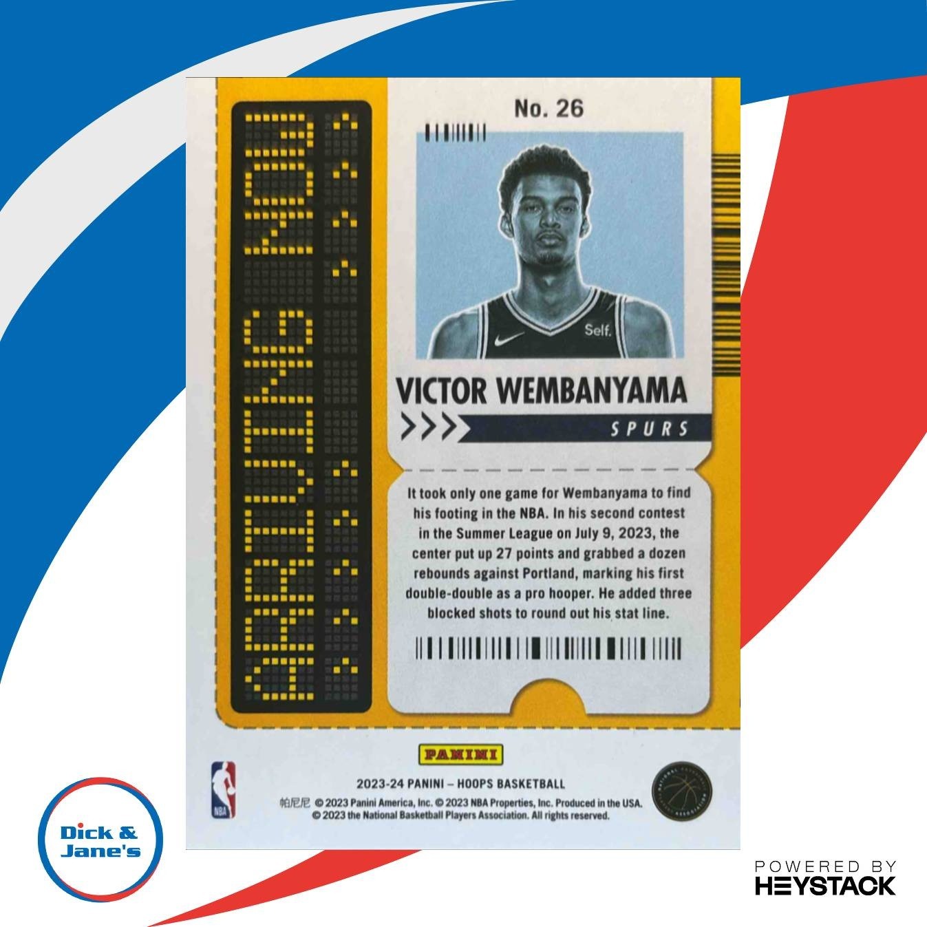 2023-24 Panini Hoops Victor Wembanyama Arriving Now #26 RC San Antonio Spurs - Sports Cards