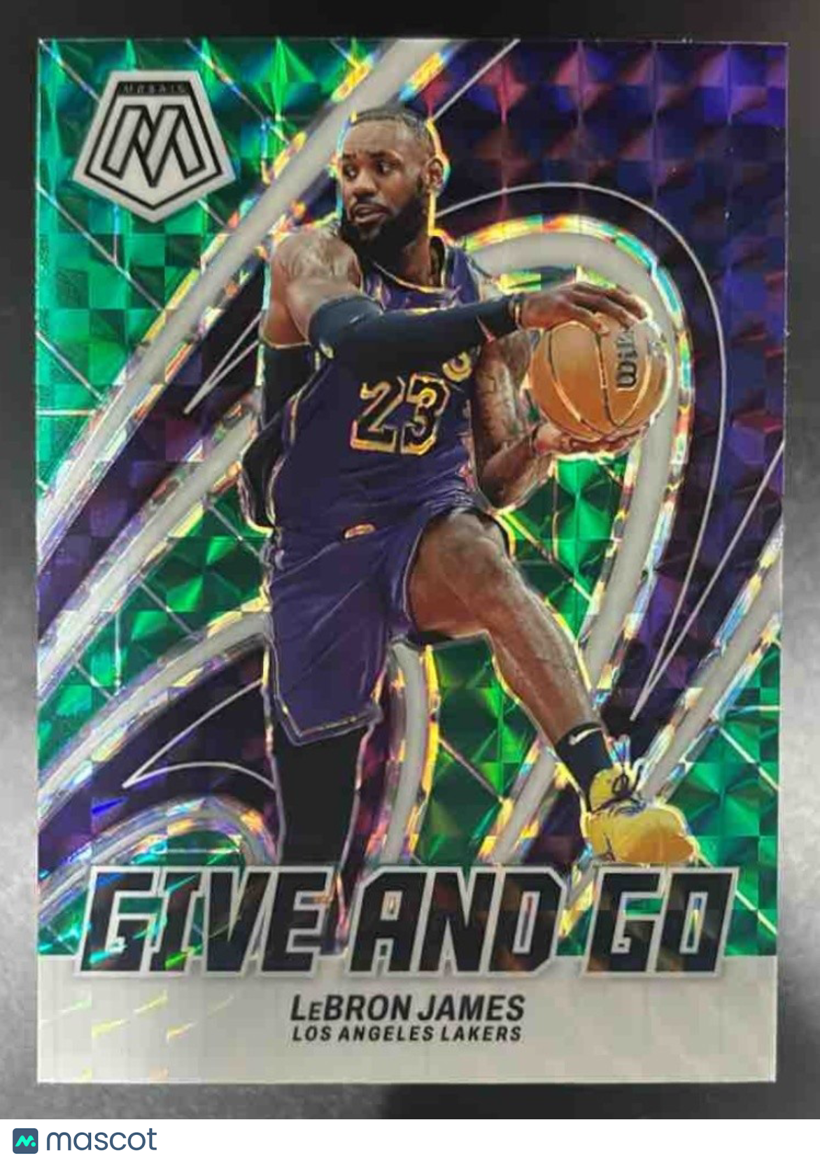 2023-24 Panini Mosaic LeBron James Give and Go Mosaic Green Los Angeles Lakers - Sports Cards