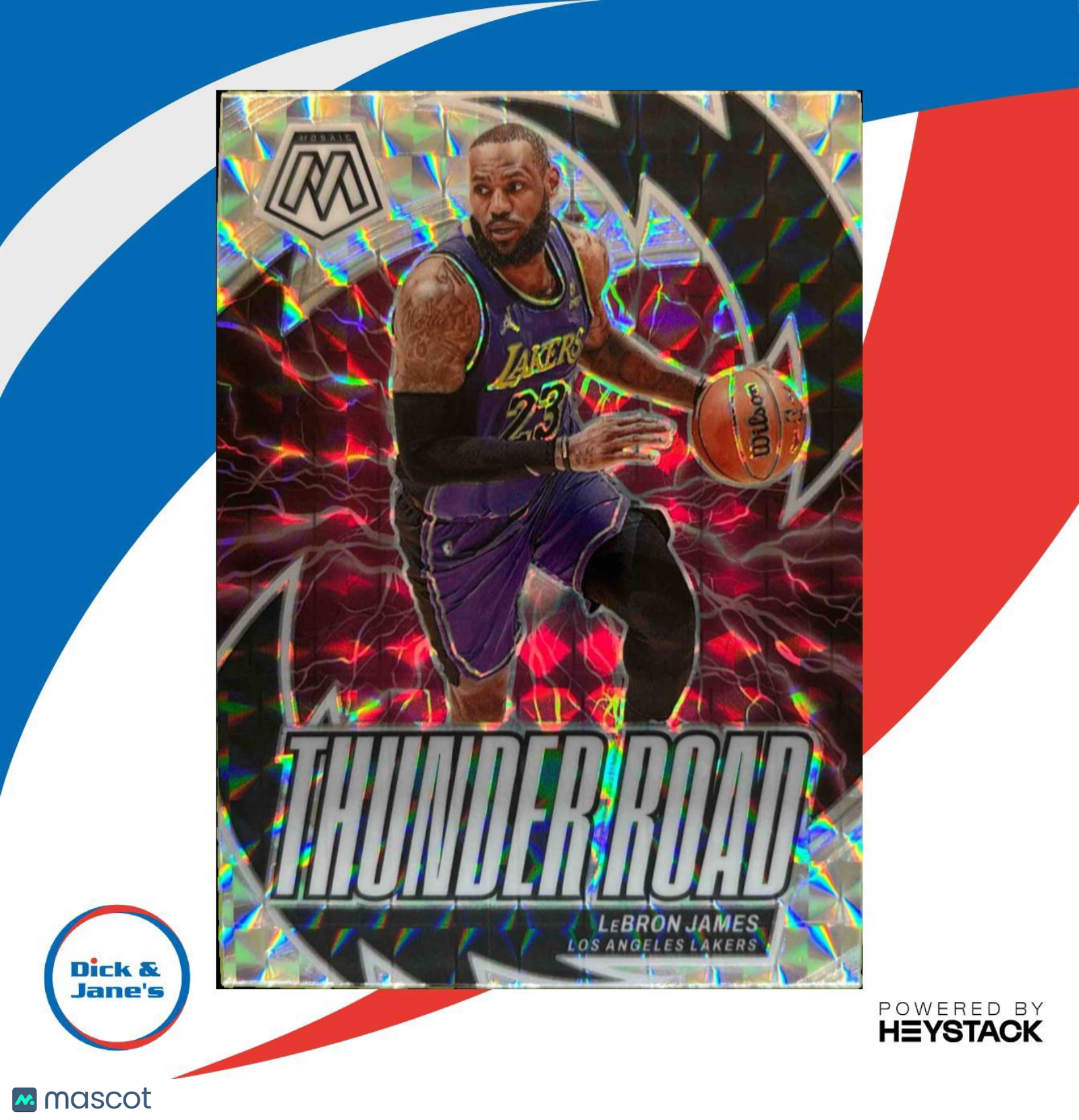 2023-24 Panini Mosaic LeBron James Thunder Road #9 Los Angeles Lakers - Sports Cards