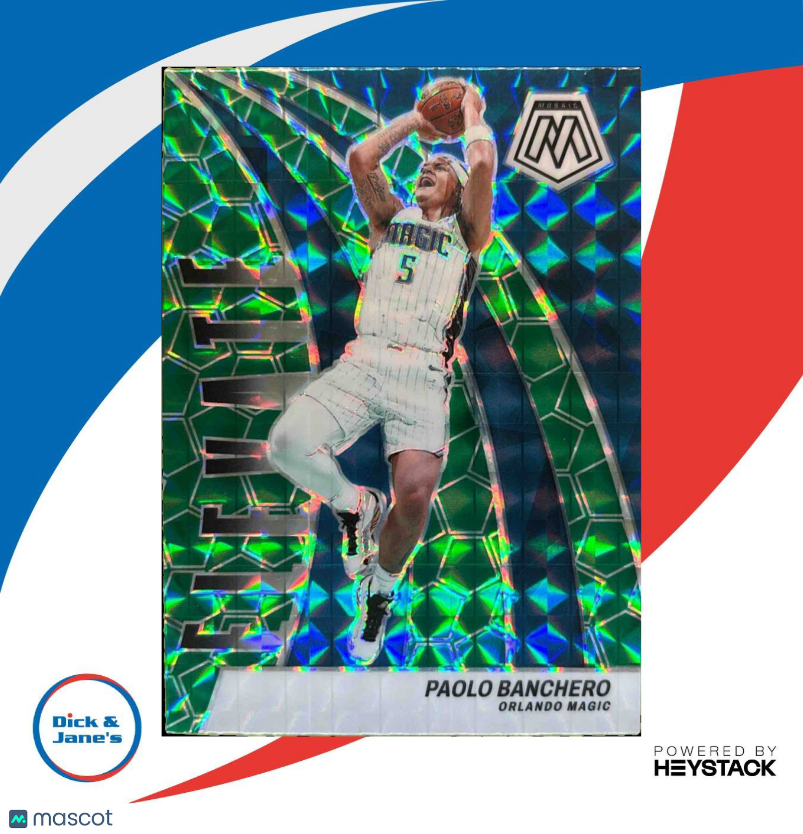 2023-24 Panini Mosaic Paolo Banchero Elevate Green #15 Orlando Magic - Sports Cards
